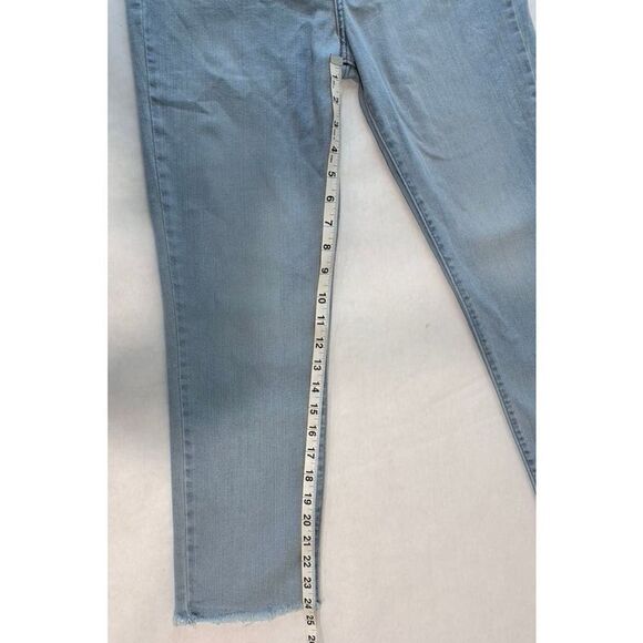 Levi's 724 High Rise Straight Jeans Light Wash Raw Hem - Size 31 - Picture 5 of 9